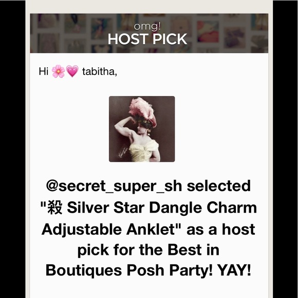 🎊HP 💕Silver Star Dangle Charm Adjustable Anklet - Picture 6 of 6